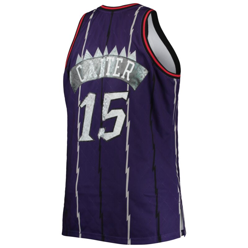 Vince Carter Toronto Raptors Mitchell & Ness Big & Tall 1998/99 Basketball 75th Anniversary Diamond Swingman Jersey - Purple - Image 3