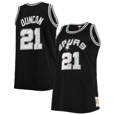 Tim Duncan San Antonio Spurs Mitchell & Ness Big & Tall 1998/99 Basketball 75th Anniversary Diamond Swingman Jersey - Black