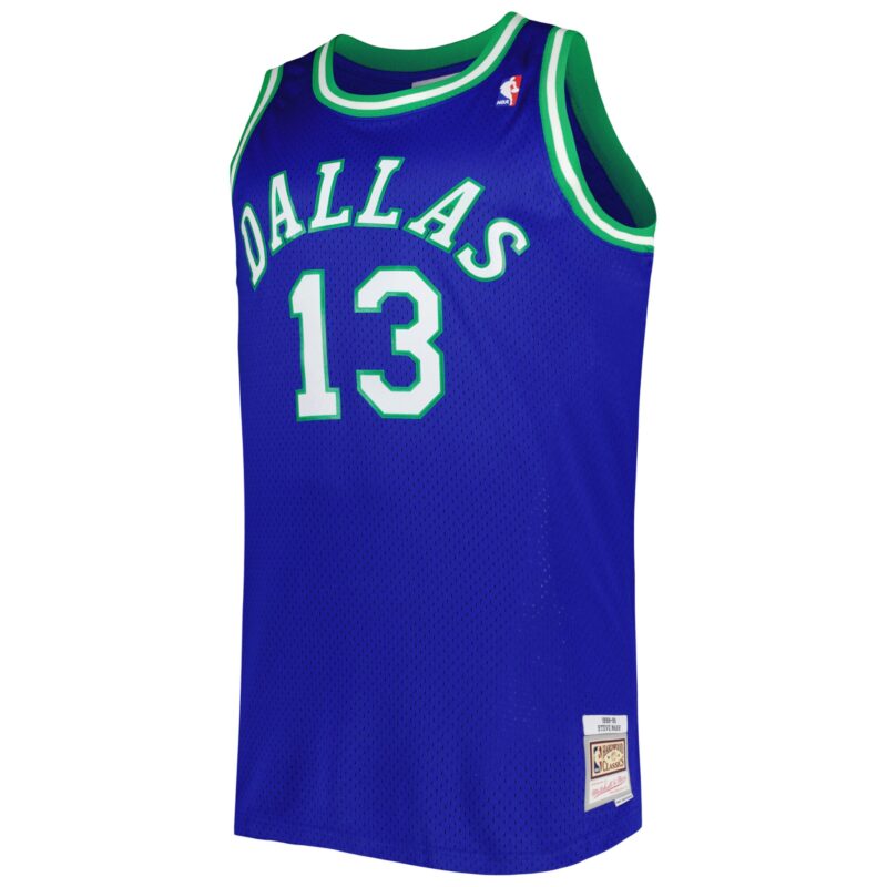 Steve Nash Dallas Mavericks Mitchell & Ness Big & Tall Hardwood Classics 1998/99 Swingman Jersey - Blue - Image 2