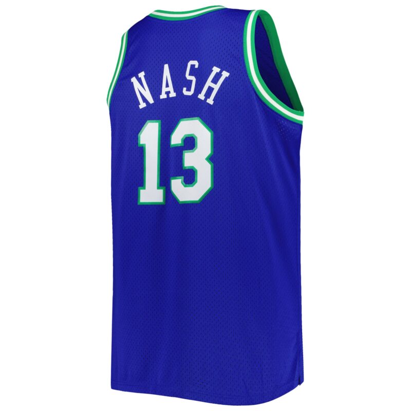 Steve Nash Dallas Mavericks Mitchell & Ness Big & Tall Hardwood Classics 1998/99 Swingman Jersey - Blue - Image 3