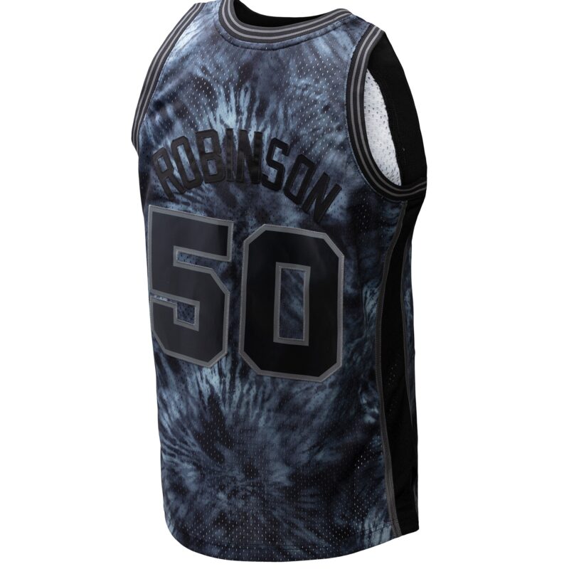 David Robinson San Antonio Spurs Mitchell & Ness Hardwood Classics 1998/99 Tie-Dye Swingman Jersey - Black - Image 3