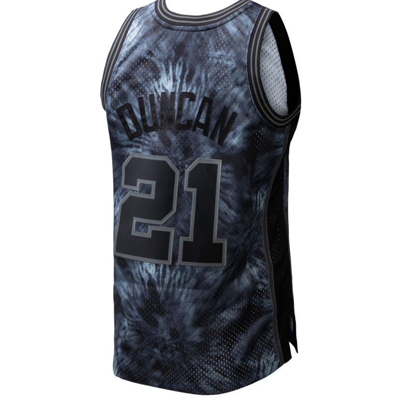 Tim Duncan San Antonio Spurs Mitchell & Ness Hardwood Classics 1998/99 Tie-Dye Swingman Jersey - Black - Image 3