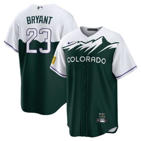 Kris Bryant Colorado Rockies 2022 City Connect Player Jersey - White/Forest Green