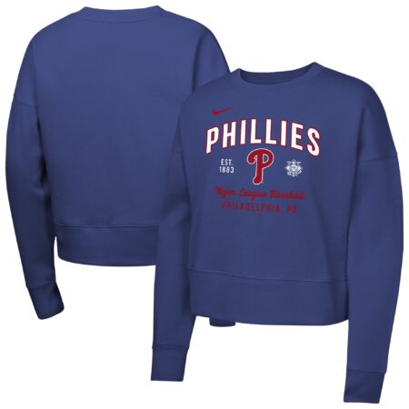 Philadelphia Phillies Girls Youth Fleece Sweatshirt - Royal