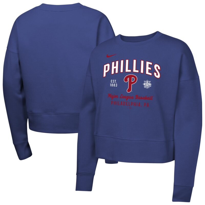 Philadelphia Phillies Girls Youth Fleece Sweatshirt - Royal