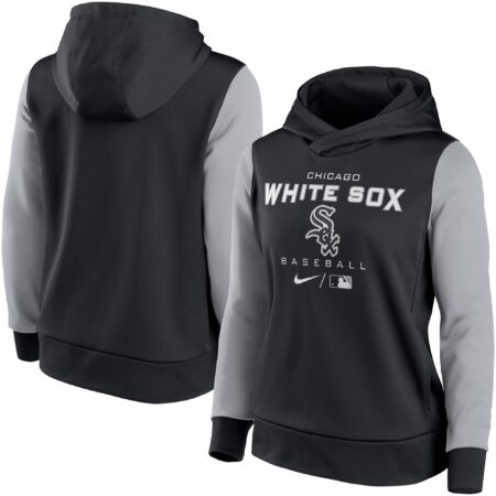 Chicago White Sox Women's Collection Pullover Hoodie - Black/Gray