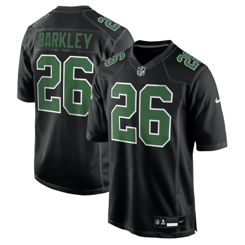 Saquon Barkley Philadelphia Eagles Fashion Game Jersey - Carbon Black/Kelly Green