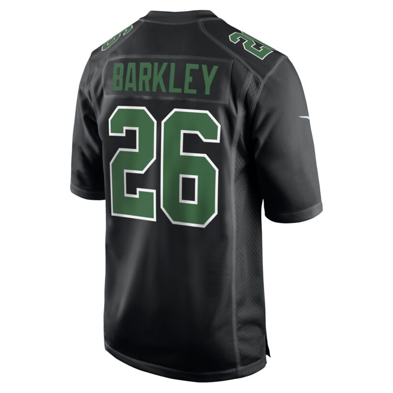 Saquon Barkley Philadelphia Eagles Fashion Game Jersey - Carbon Black/Kelly Green - Image 3