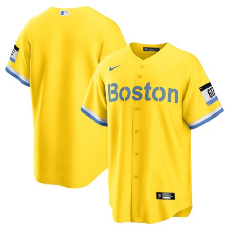 Boston Red Sox City Connect Jersey - Gold/Light Blue