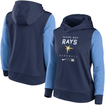 Tampa Bay Rays Women's Collection Pullover Hoodie - Navy/Light Blue