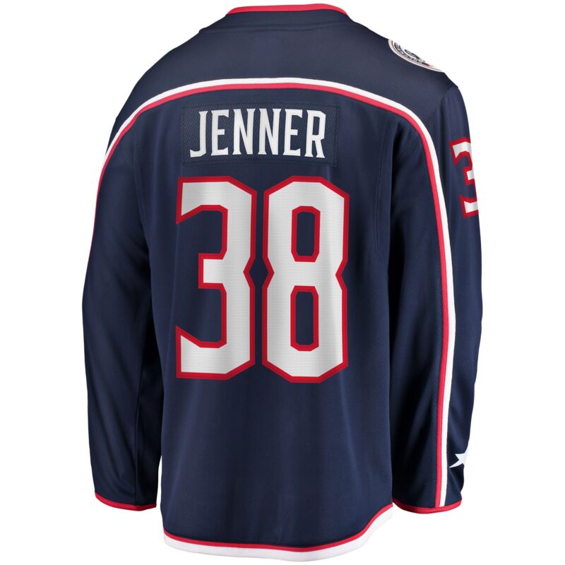 Boone Jenner Columbus Blue Jackets Home Captain Patch Breakaway Player Jersey - Navy - Image 3