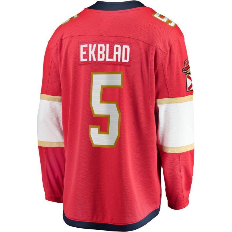 Aaron Ekblad Florida Panthers Home Team Breakaway Player Jersey - Red - Image 3
