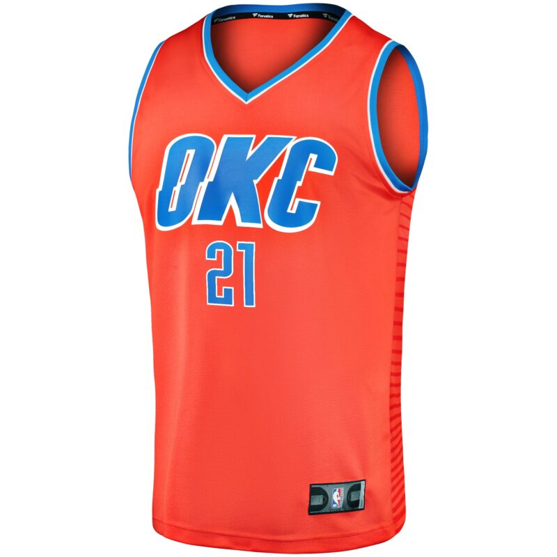 Aaron Wiggins Oklahoma City Thunder Fast Break Player Jersey - Statement Edition - Orange - Image 2