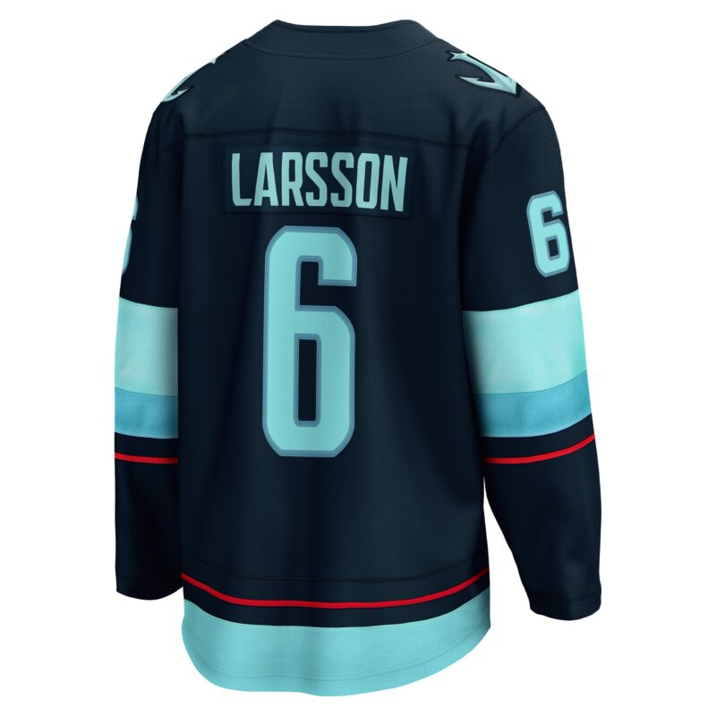 Adam Larsson Seattle Kraken Home Breakaway Player Jersey - Deep Sea Blue - Image 3
