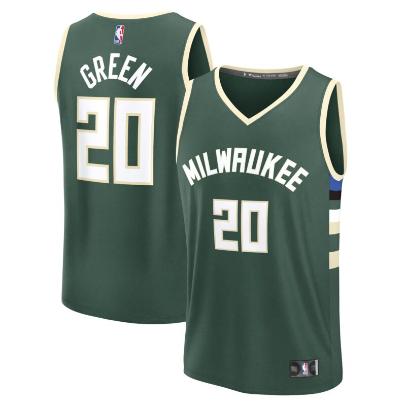 A.J. Green Milwaukee Bucks Fast Break Player Jersey - Icon Edition - Hunter Green