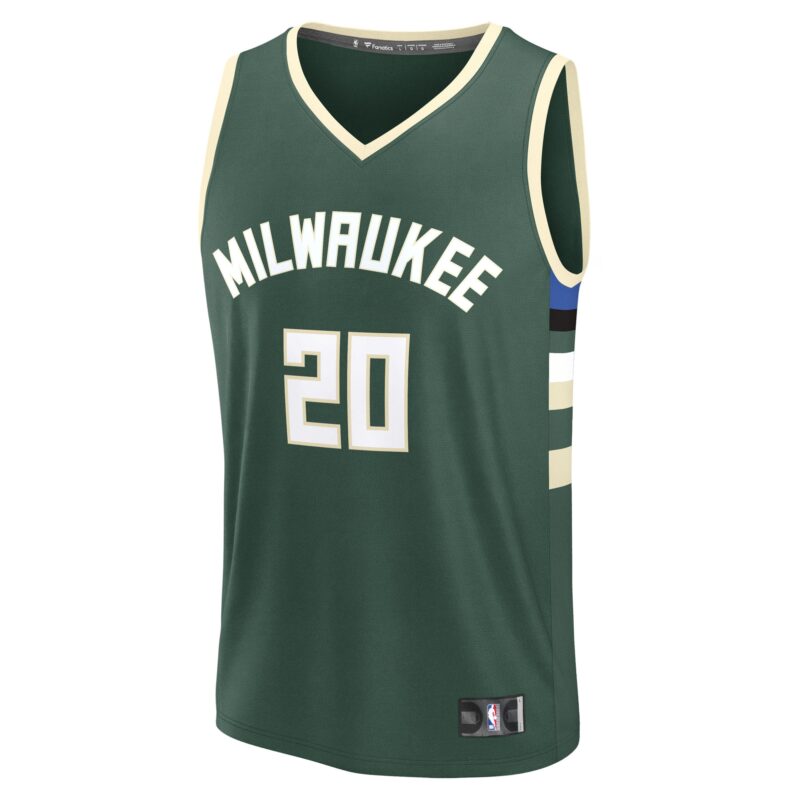 A.J. Green Milwaukee Bucks Fast Break Player Jersey - Icon Edition - Hunter Green - Image 2