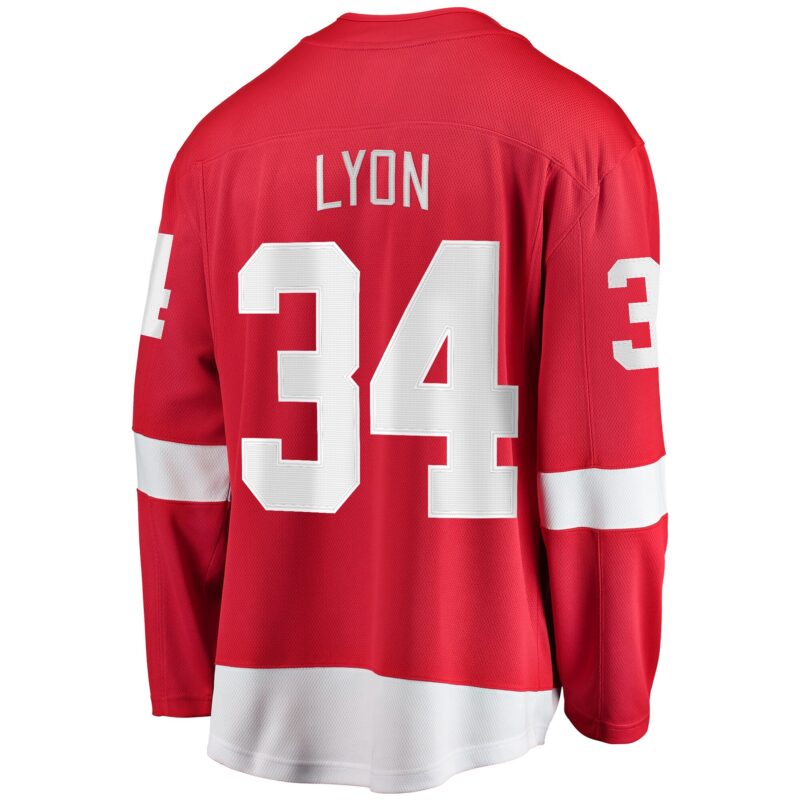 Alex Lyon Detroit Red Wings Home Breakaway Jersey - Red - Image 3