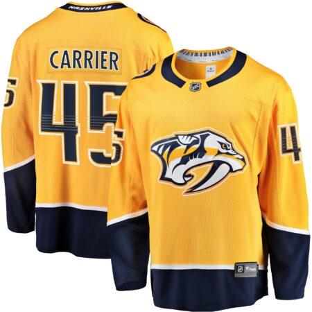 Alexandre Carrier Nashville Predators Premier Breakaway Player Jersey - Gold