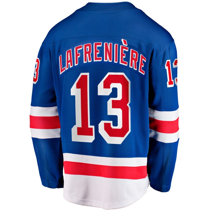 Alexis Lafreniere New York Rangers Home Breakaway Jersey - Blue - Image 3