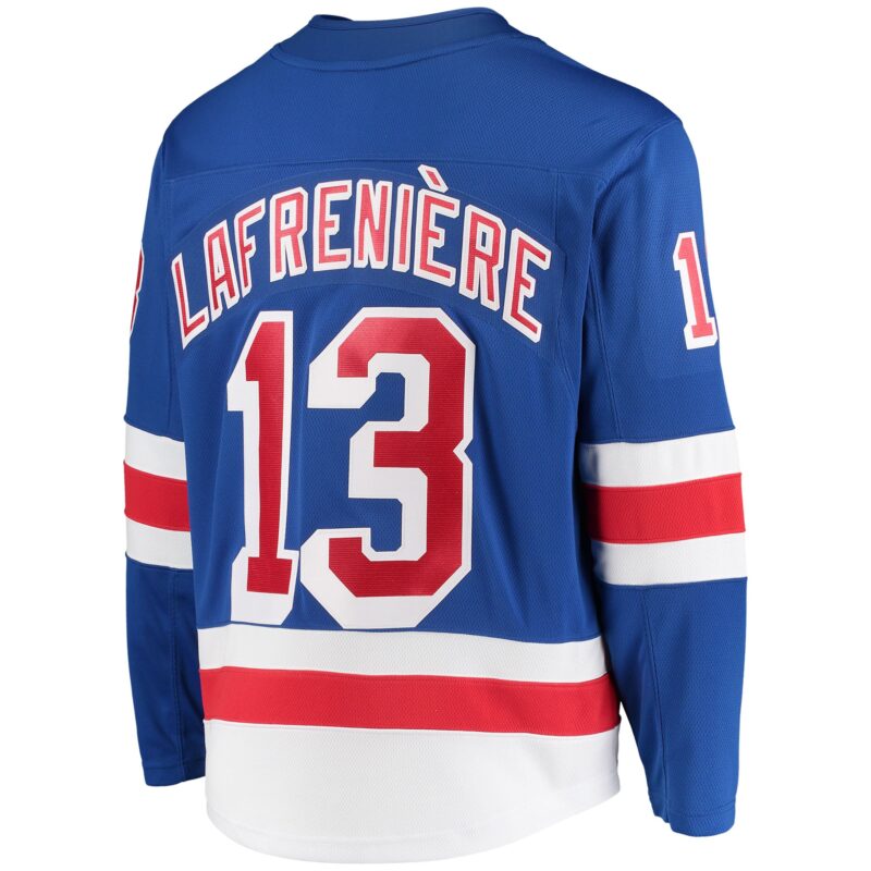 Alexis Lafrenière New York Rangers Premier Breakaway Player Jersey - Blue - Image 3