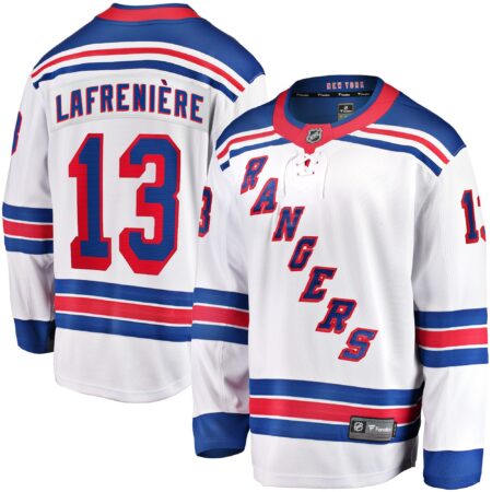 Alexis Lafreniere New York Rangers Away Premier Breakaway Player Jersey - White