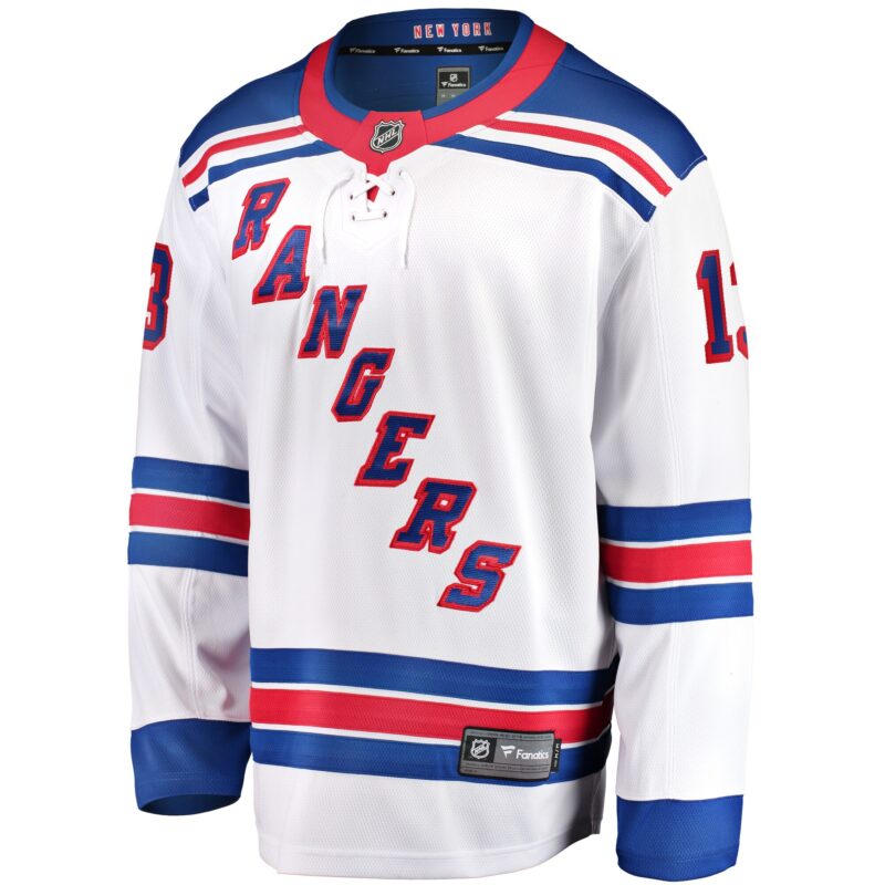 Alexis Lafreniere New York Rangers Away Premier Breakaway Player Jersey - White - Image 2