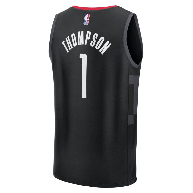 Amen Thompson Houston Rockets Fast Break Player Jersey - Statement Edition - Black - Image 3
