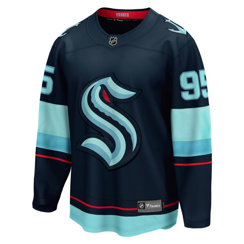 Andre Burakovsky Seattle Kraken Home Breakaway Player Jersey - Deep Sea Blue - Image 2