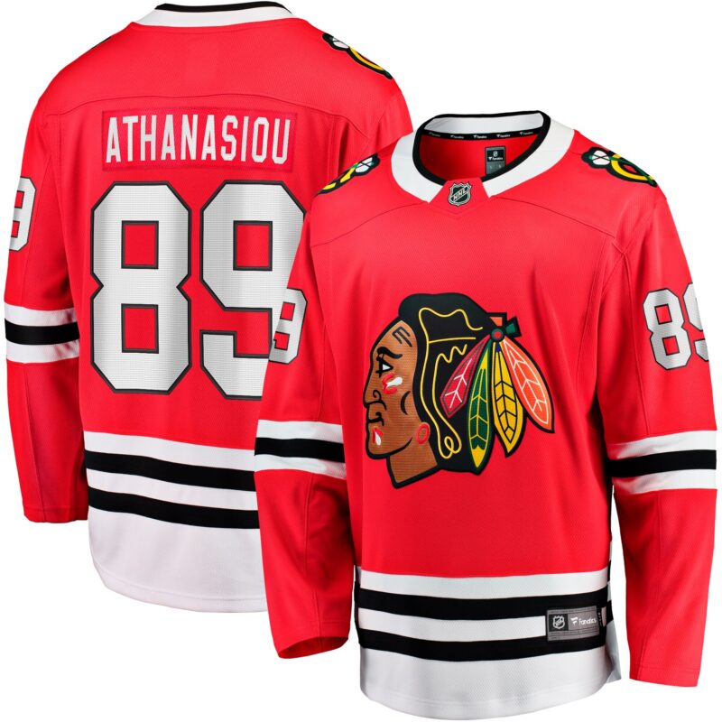 Andreas Athanasiou Chicago Blackhawks Home Breakaway Jersey - Red