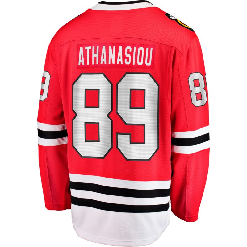 Andreas Athanasiou Chicago Blackhawks Home Breakaway Jersey - Red - Image 3
