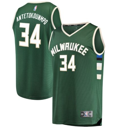 Antetokounmpo Milwaukee Bucks Fast Break Player Jersey Green - Icon Edition