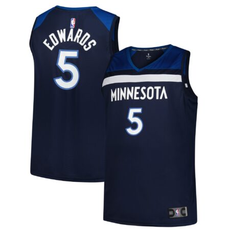 Anthony Edwards Minnesota Timberwolves Big & Tall Fast Break Jersey - Icon Edition - Navy