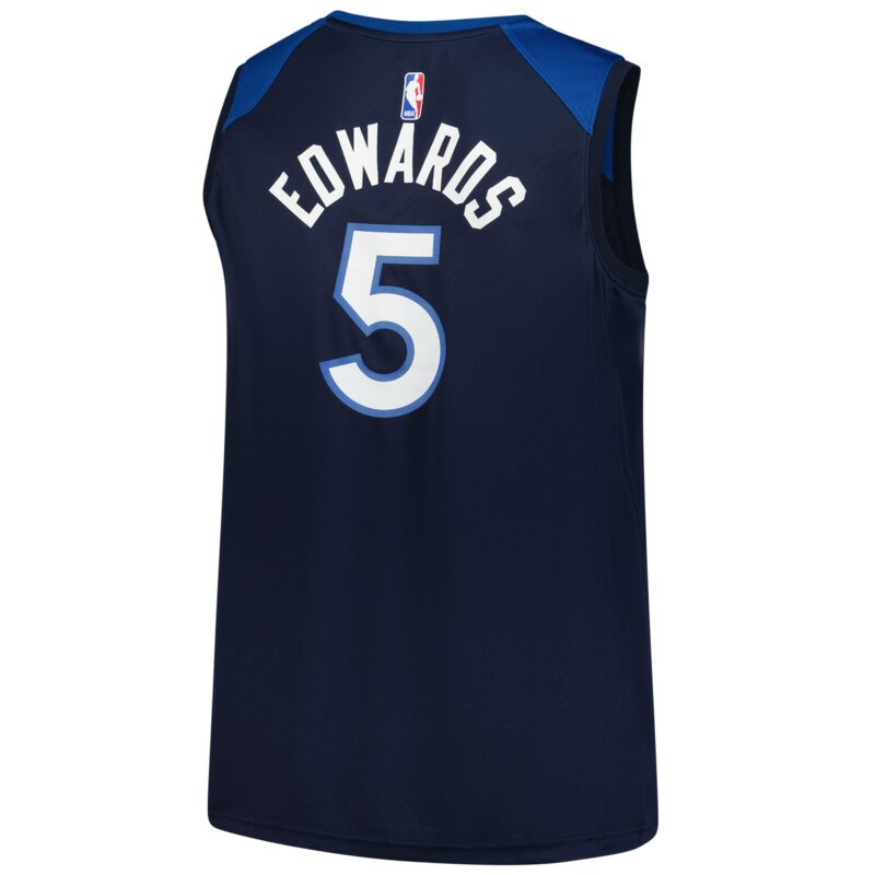 Anthony Edwards Minnesota Timberwolves Big & Tall Fast Break Jersey - Icon Edition - Navy - Image 3