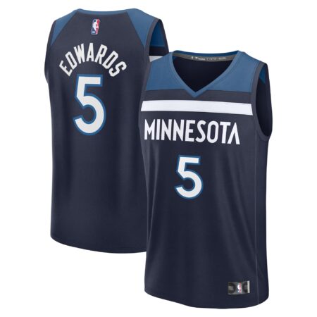 Anthony Edwards Minnesota Timberwolves Fast Break Player Jersey - Icon Edition - Navy