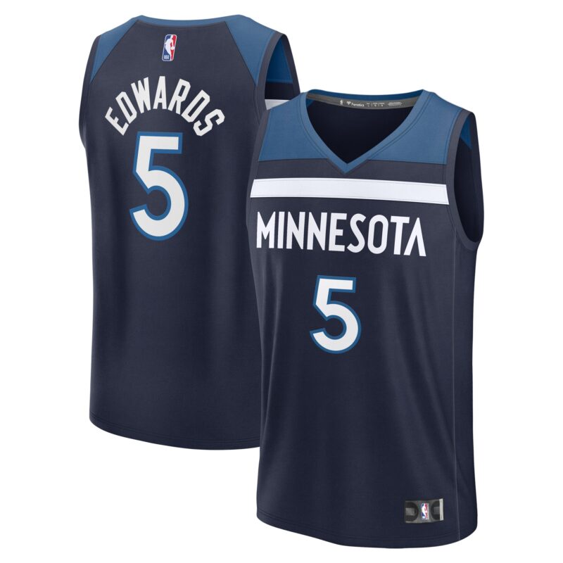Anthony Edwards Minnesota Timberwolves Fast Break Player Jersey - Icon Edition - Navy
