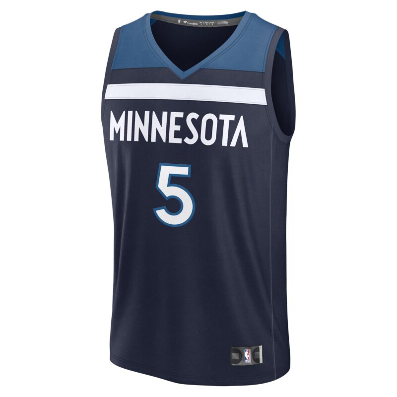 Anthony Edwards Minnesota Timberwolves Fast Break Player Jersey - Icon Edition - Navy - Image 2