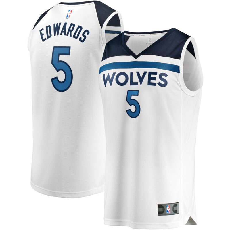 Anthony Edwards Minnesota Timberwolves Fast Break Player Jersey - Association Edition - White