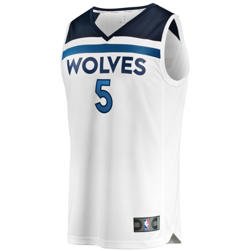 Anthony Edwards Minnesota Timberwolves Fast Break Player Jersey - Association Edition - White - Image 2