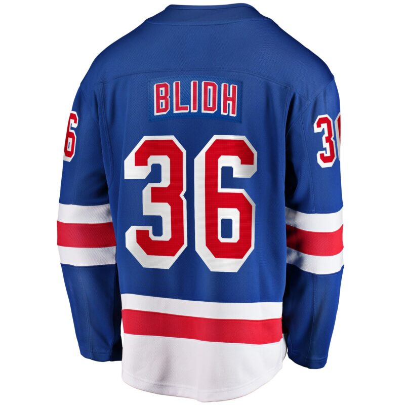Anton Blidh New York Rangers Home Breakaway Jersey - Blue - Image 3