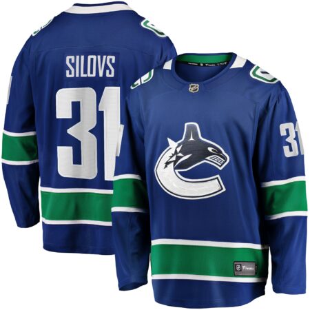 Arturs Silovs Vancouver Canucks Home Premier Breakaway Player Jersey - Blue