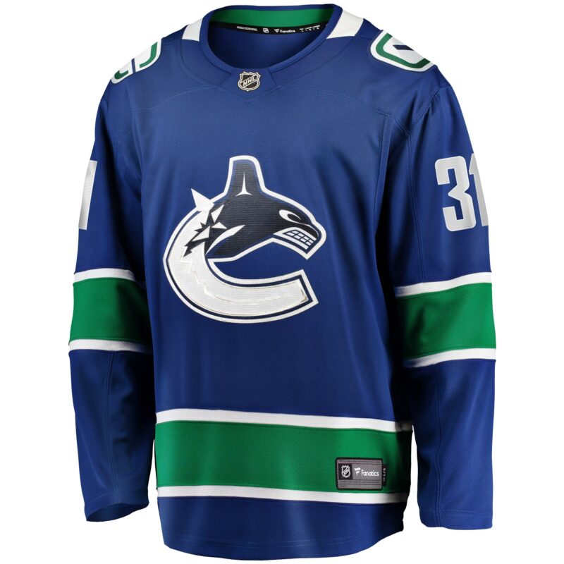 Arturs Silovs Vancouver Canucks Home Premier Breakaway Player Jersey - Blue - Image 2