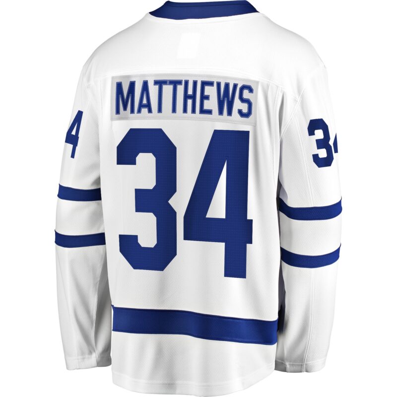 Toronto Maple Leafs Auston Matthews Away Premier Breakaway Player Jersey - White - Image 3