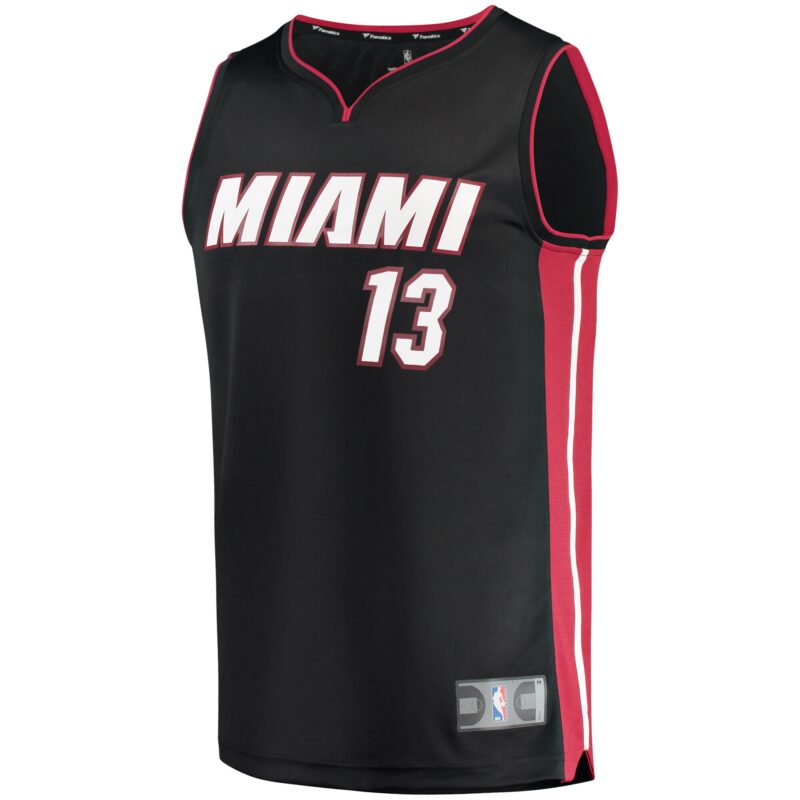 Bam Adebayo Miami Heat Fast Break Player Jersey - Icon Edition - Black - Image 2