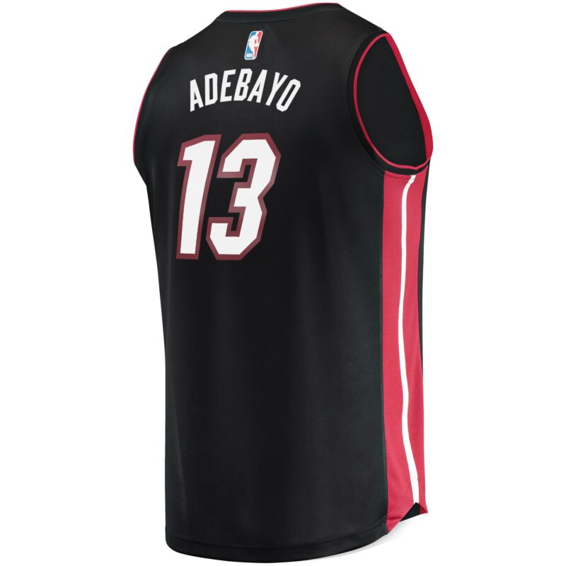 Bam Adebayo Miami Heat Fast Break Player Jersey - Icon Edition - Black - Image 3