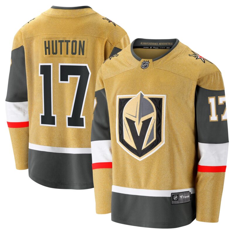 Ben Hutton Vegas Golden Knights Home Premier Breakaway Player Jersey - Gold