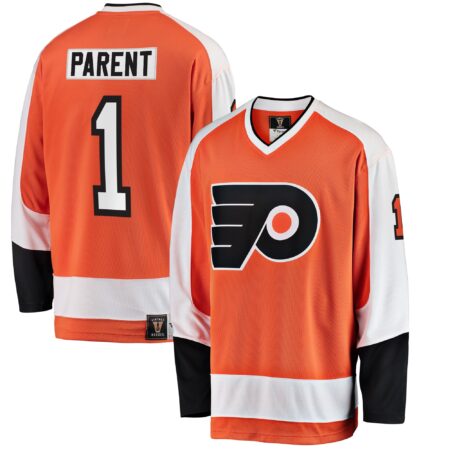 Bernie Parent Philadelphia Flyers Premier Breakaway Retired Player Jersey - Orange