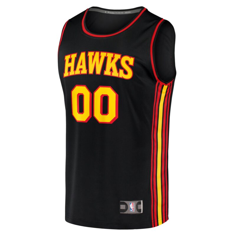 Atlanta Hawks Fast Break Custom Jersey Black - Statement Edition - Image 2