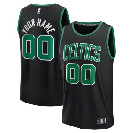 Boston Celtics Fast Break Custom Jersey - Statement Edition - Black