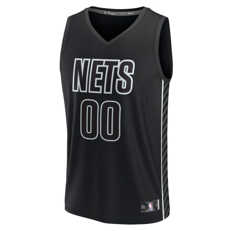 Brooklyn Nets Custom Fast Break Jersey - Statement Edition - Black - Image 2