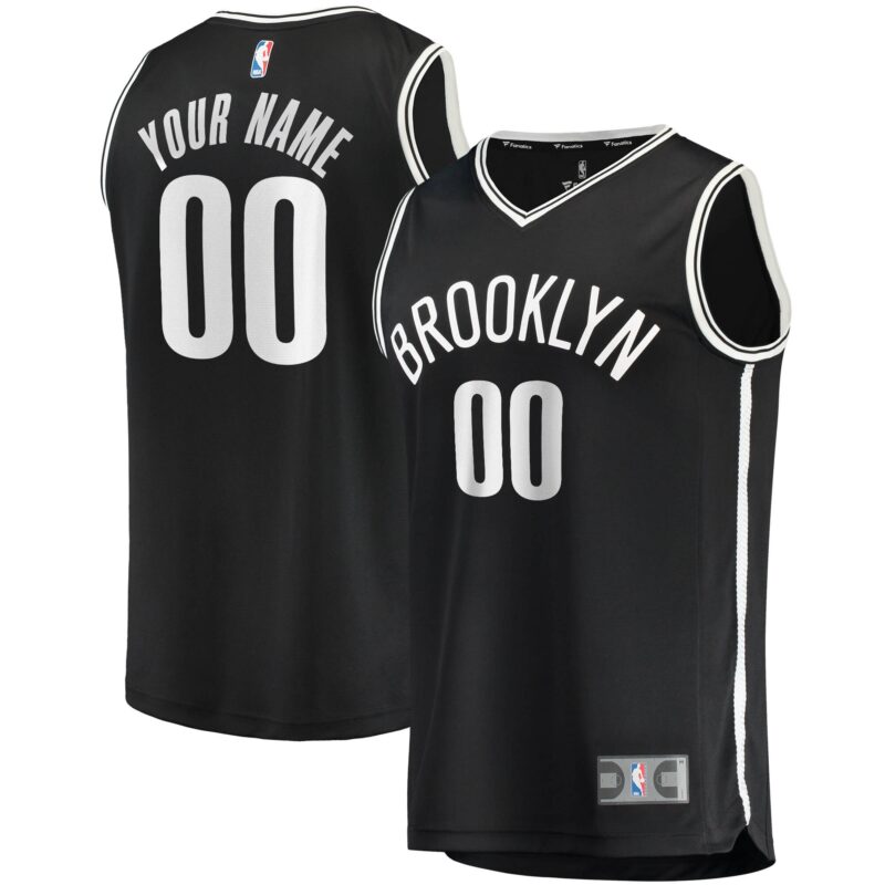 Brooklyn Nets Fast Break Custom Jersey Black - Icon Edition